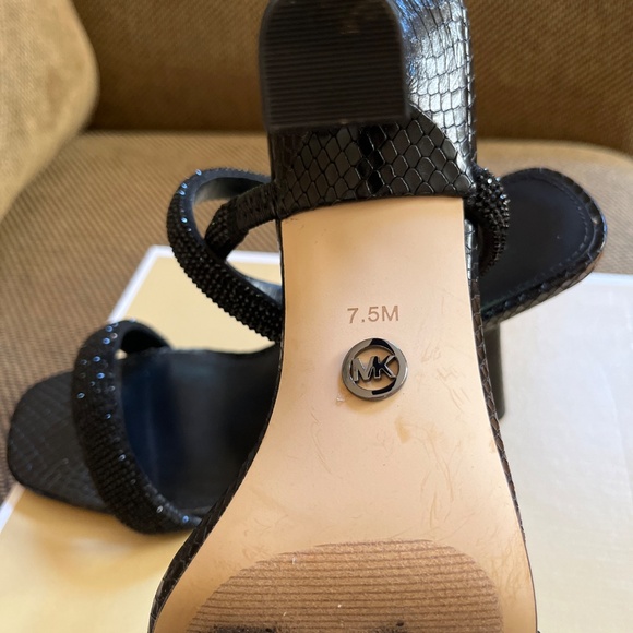 Michael Kors Clara Embellished Snake Embossed Sandal - Picture 4 of 5